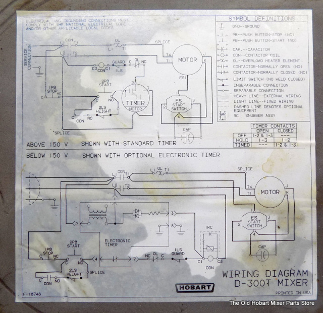 Hobart D300 Mixer Wiring Diagram