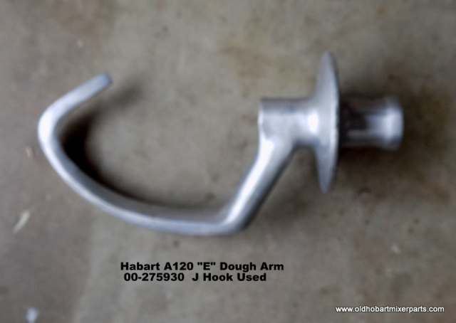 275930 Dough Hook Mixer 12Qt Compatible With Hobart Equipment ALFA DOUGH HOOK FOR 12 QT HOBART NSF APPROVED \"E\" STYLE-